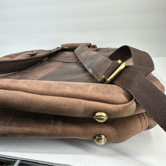 Luxeoria Genuine Leather Travel Backpack Handmade Retro Style NWT - Picture 12 of 15